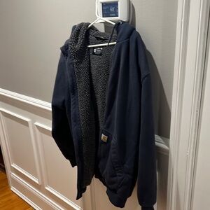 Carhartt Dark Blue Sherpa-Lined Hoodie